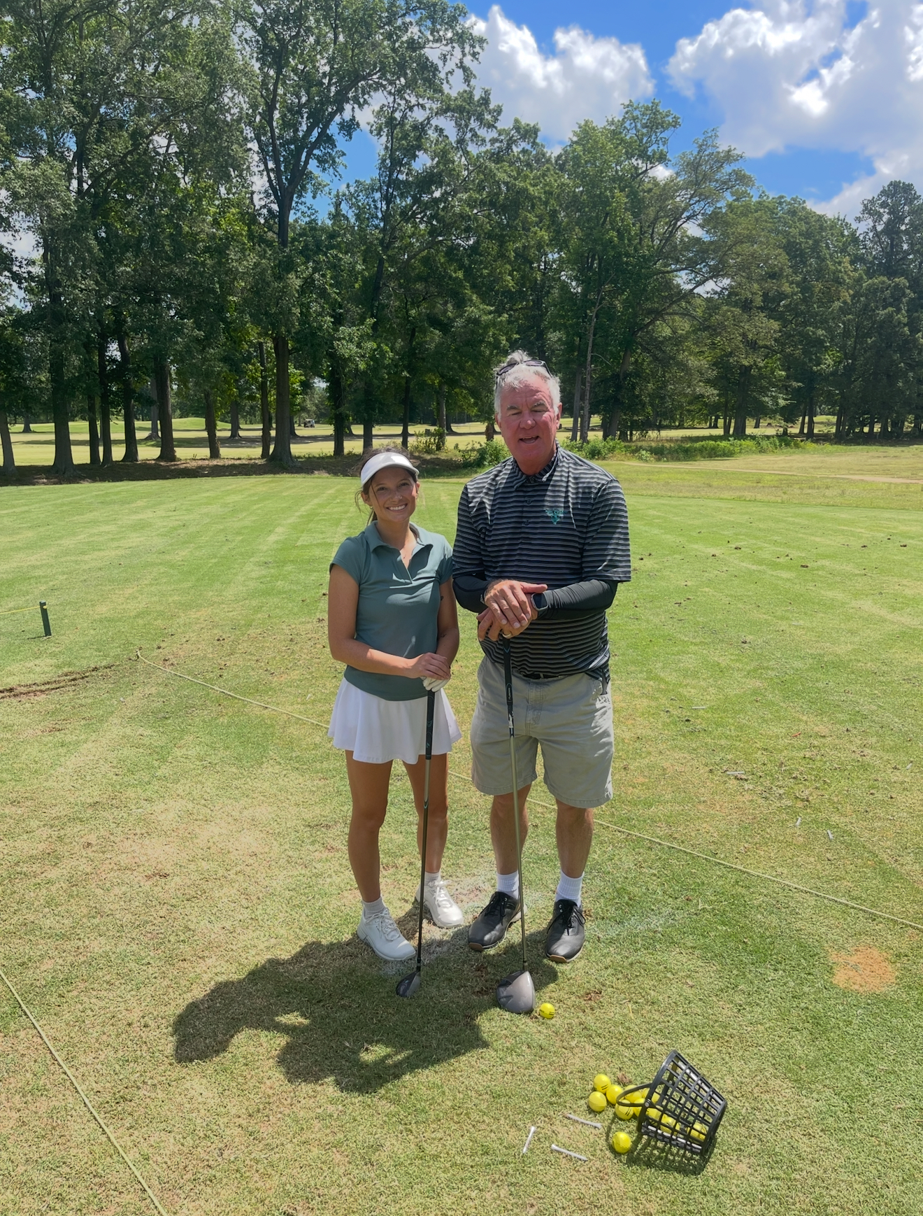 Golf coaching session